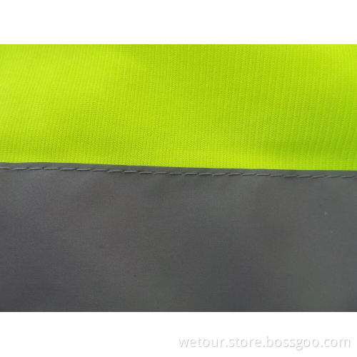 Gilet de sécurité réfléchissant jaune en fil de rayons X en PVC